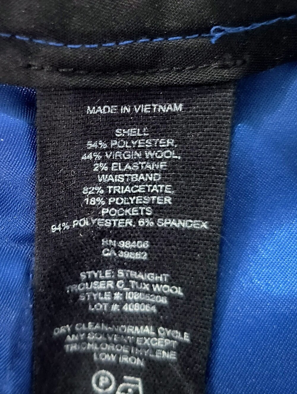 Theory Slim Ankle Pants in Cobalt Blue - Picture 4 of 4